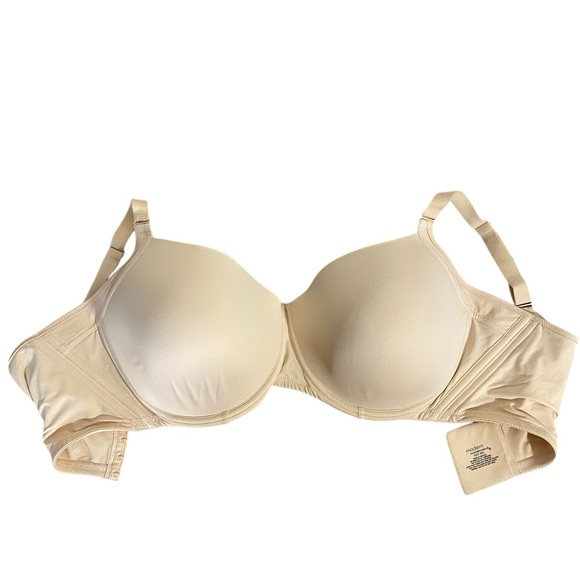 Cream Full-Coverage Bra with Molded Cups - Picture 6 of 9